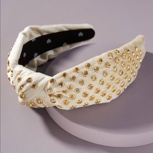 Lele Sadoughi Embellished Velvet Headband